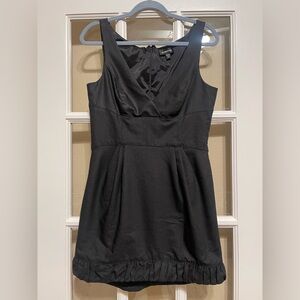 Bebe Black Textured Mini Dress
